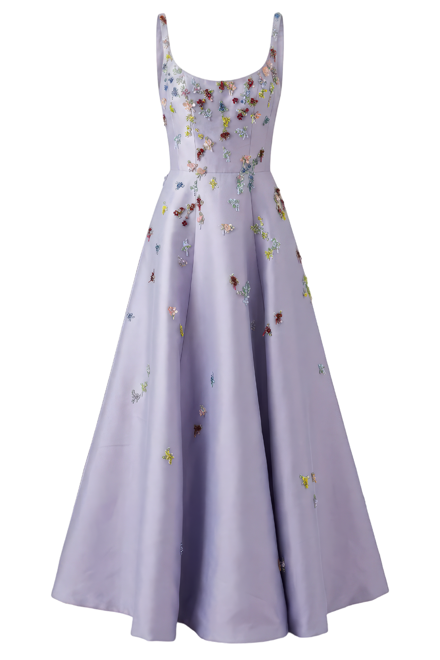 Mikado Dress with Beaded Flower Detail