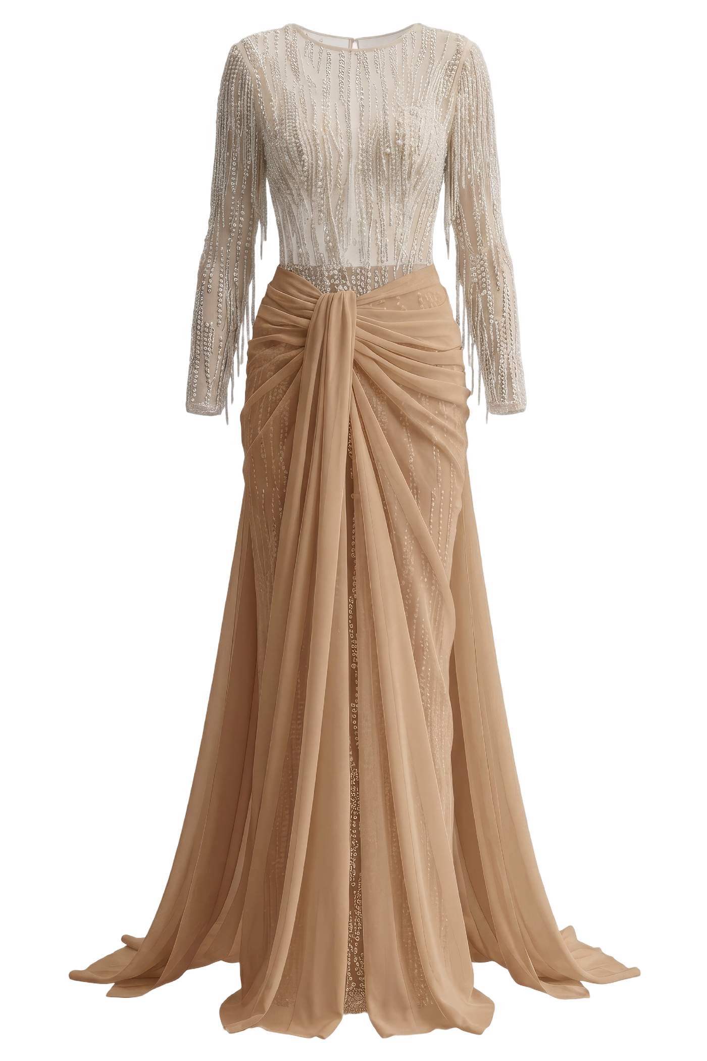 Beige Navia Gown