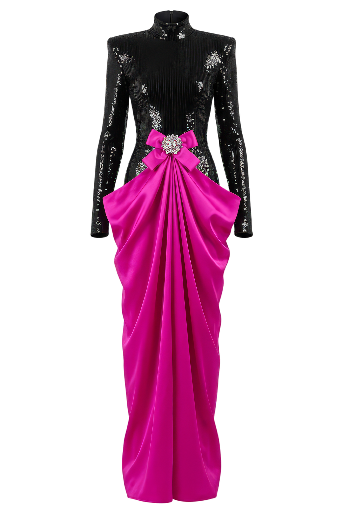 Sequin Drape Dress