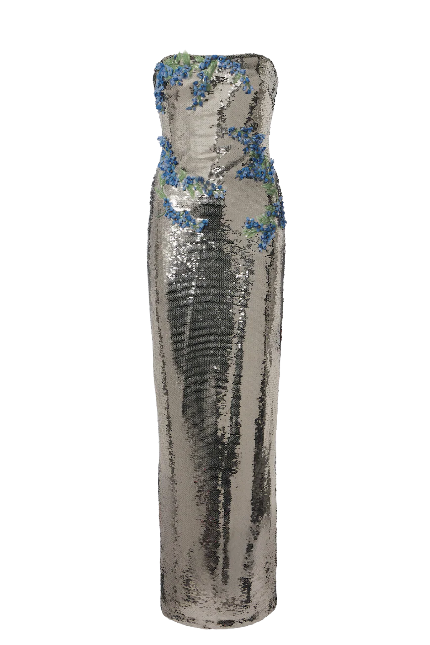 Sequin Floral Embroidered Gown