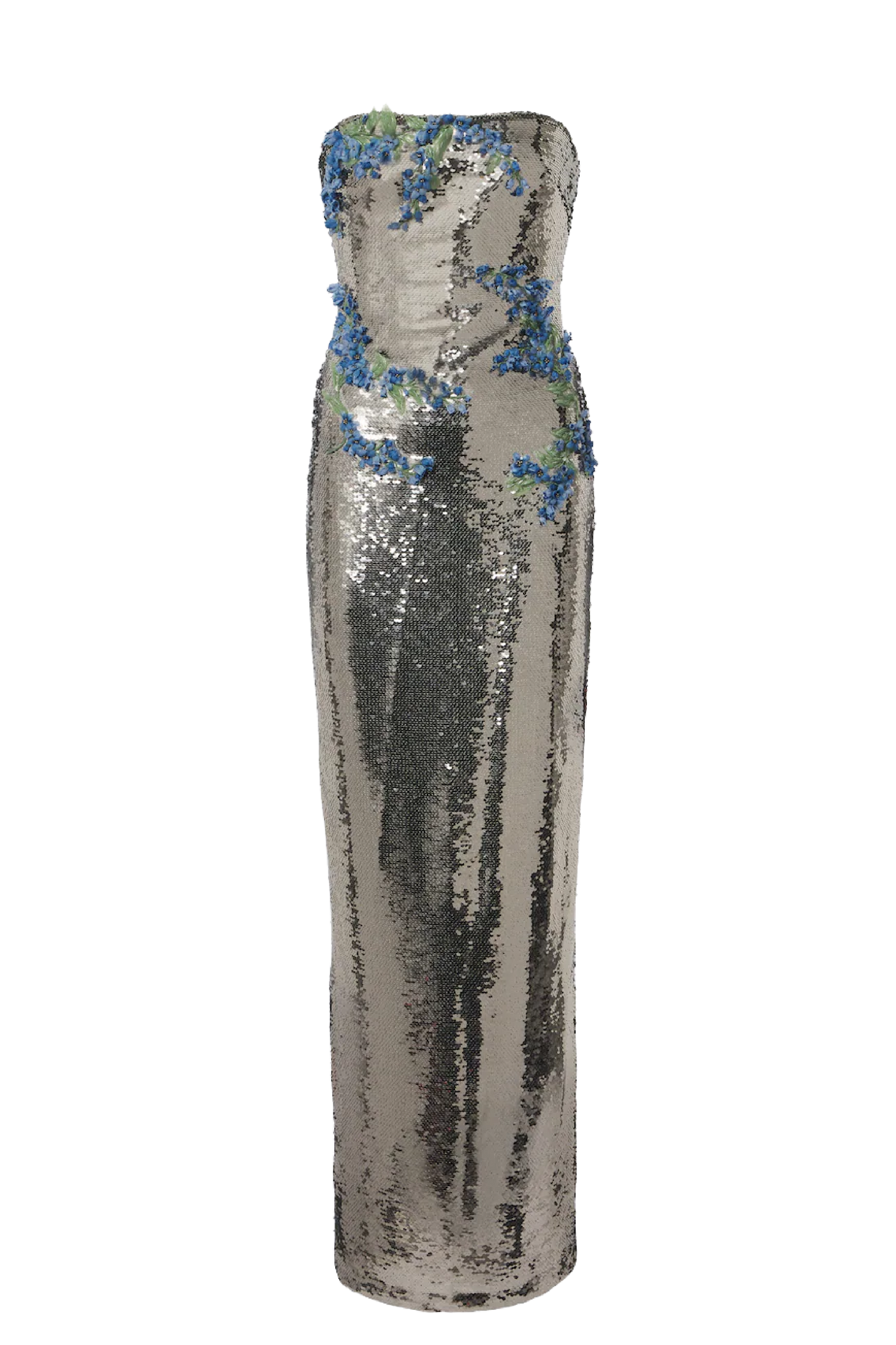 Sequin Floral Embroidered Gown