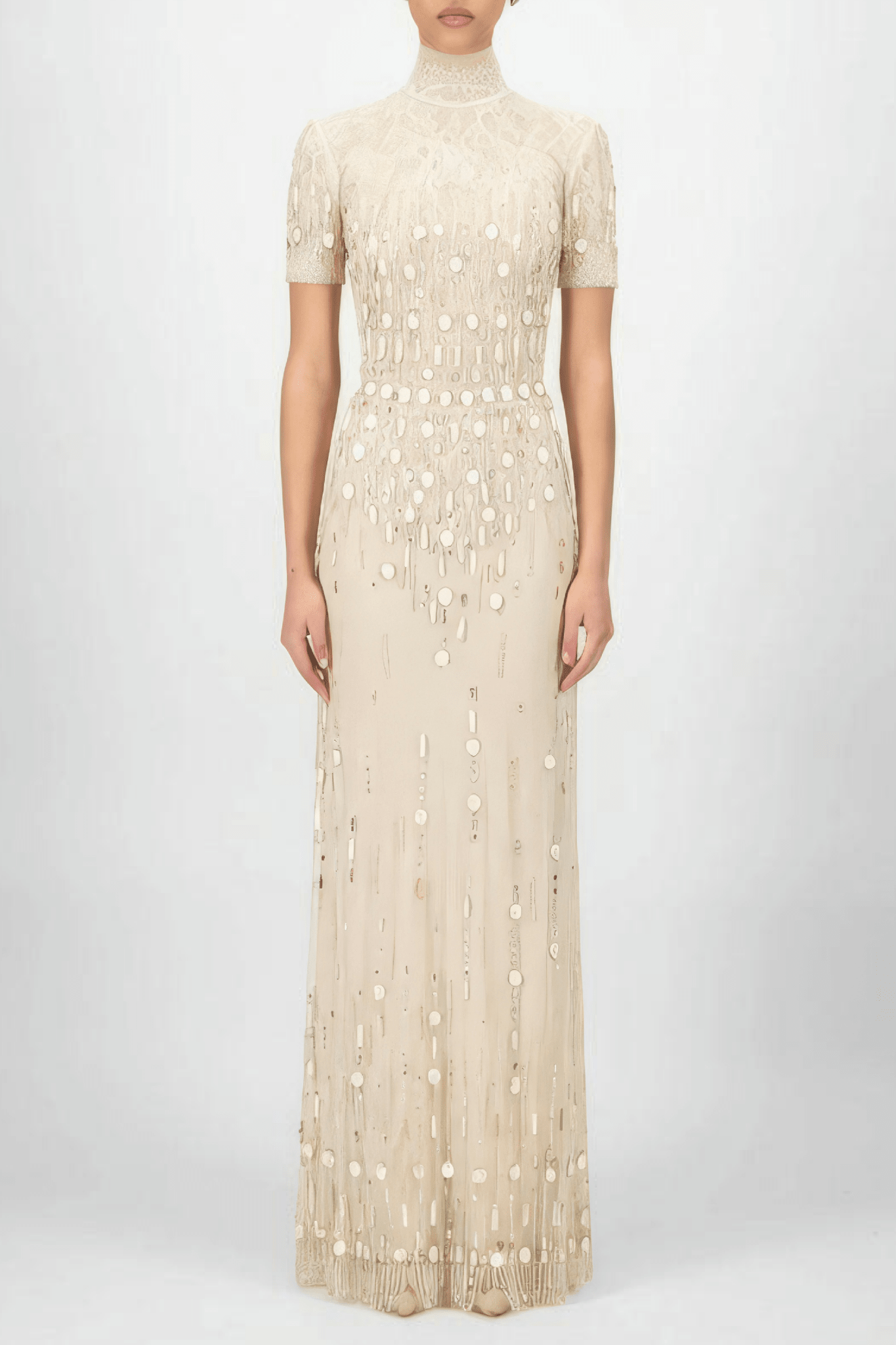 Beaded Long Dress - ALBOUSHIYA - district 5 - dubai - riyadh - abaya - dresses - designers - evening wear - luxury - elegance - craftsmanship - gowns - cocktail dresses - collections - georges