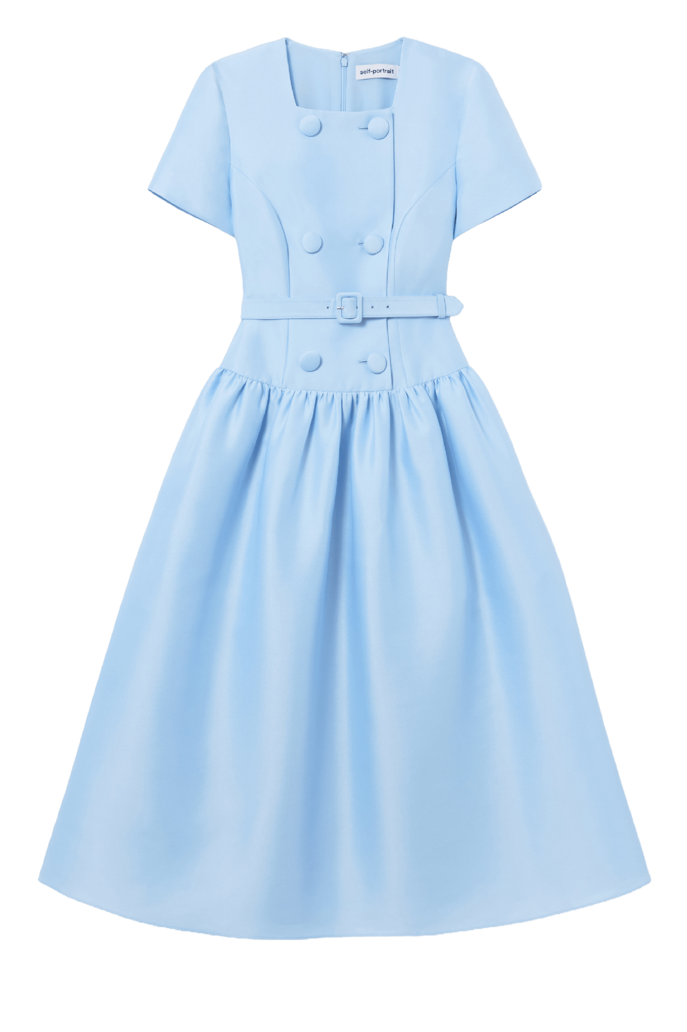 Belted Taffeta Midi Dress - ALBOUSHIYA - district 5 - dubai - riyadh - abaya - dresses - designers - evening wear - luxury - elegance - craftsmanship - gowns - cocktail dresses - collections - georges