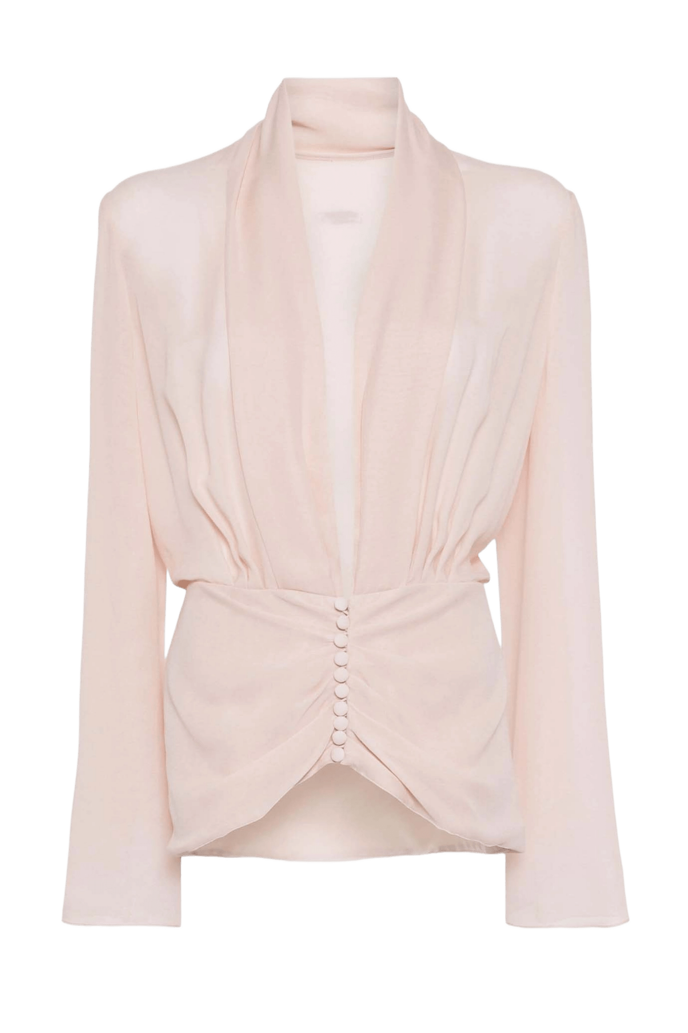 Buttoned Silk Blouse - ALBOUSHIYA - district 5 - dubai - riyadh - abaya - dresses - designers - evening wear - luxury - elegance - craftsmanship - gowns - cocktail dresses - collections - georges