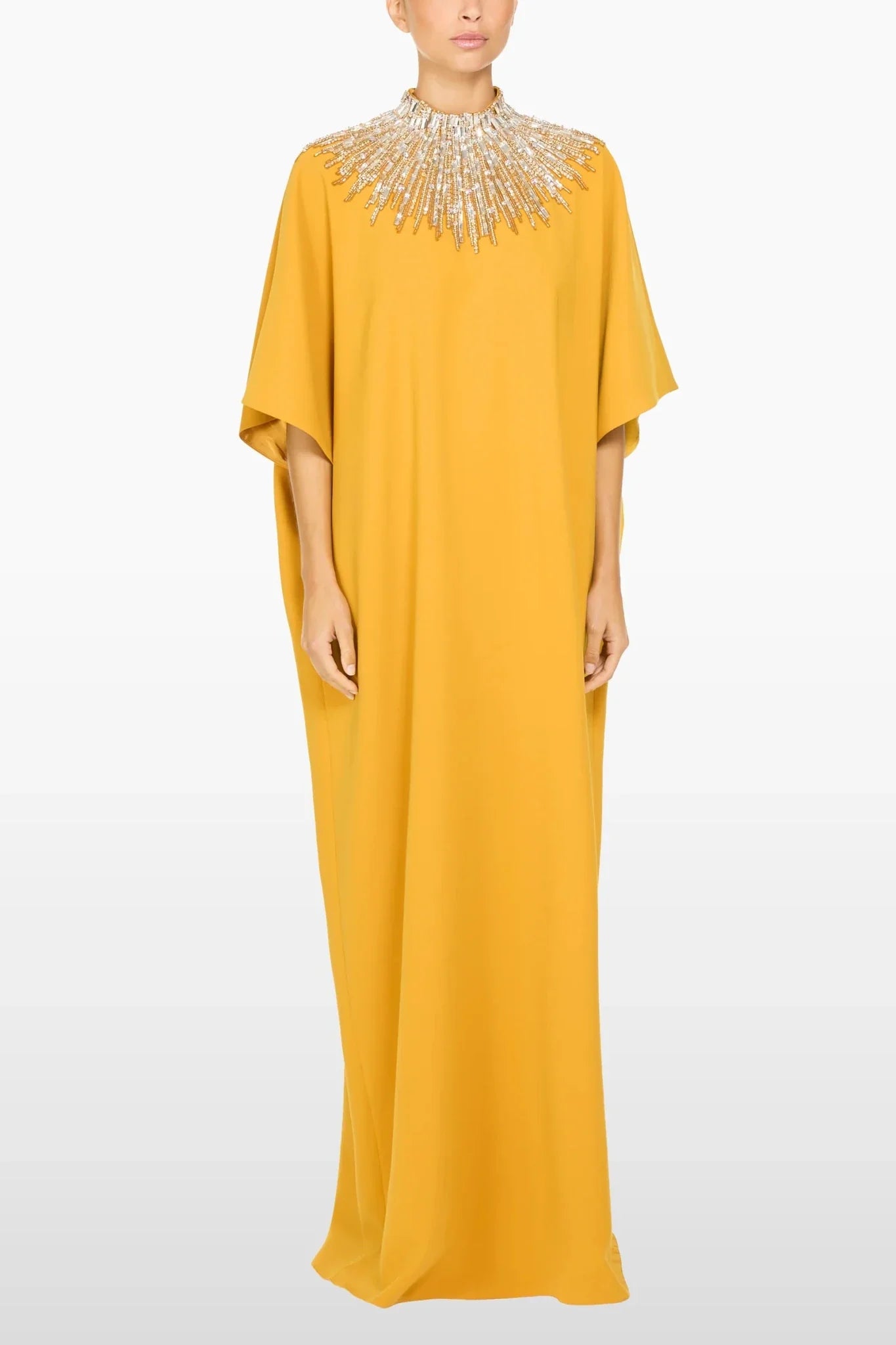 Desert Blossom Caftan - ALBOUSHIYA - district 5 - dubai - riyadh - abaya - dresses - designers - evening wear - luxury - elegance - craftsmanship - gowns - cocktail dresses - collections - georges
