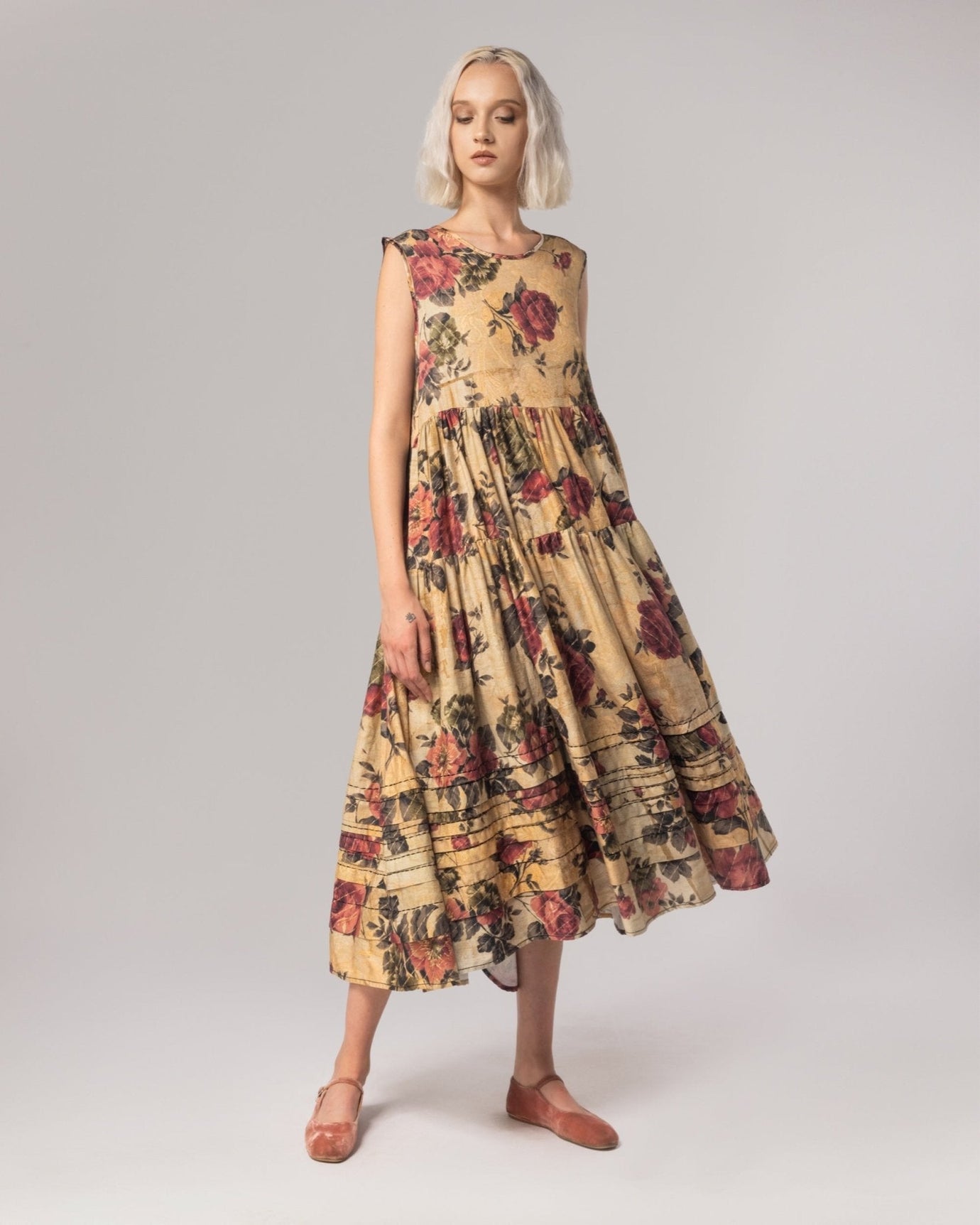 Enchanted Dress in English Rose - ALBOUSHIYA - district 5 - dubai - riyadh - abaya - dresses - designers - evening wear - luxury - elegance - craftsmanship - gowns - cocktail dresses - collections - georges