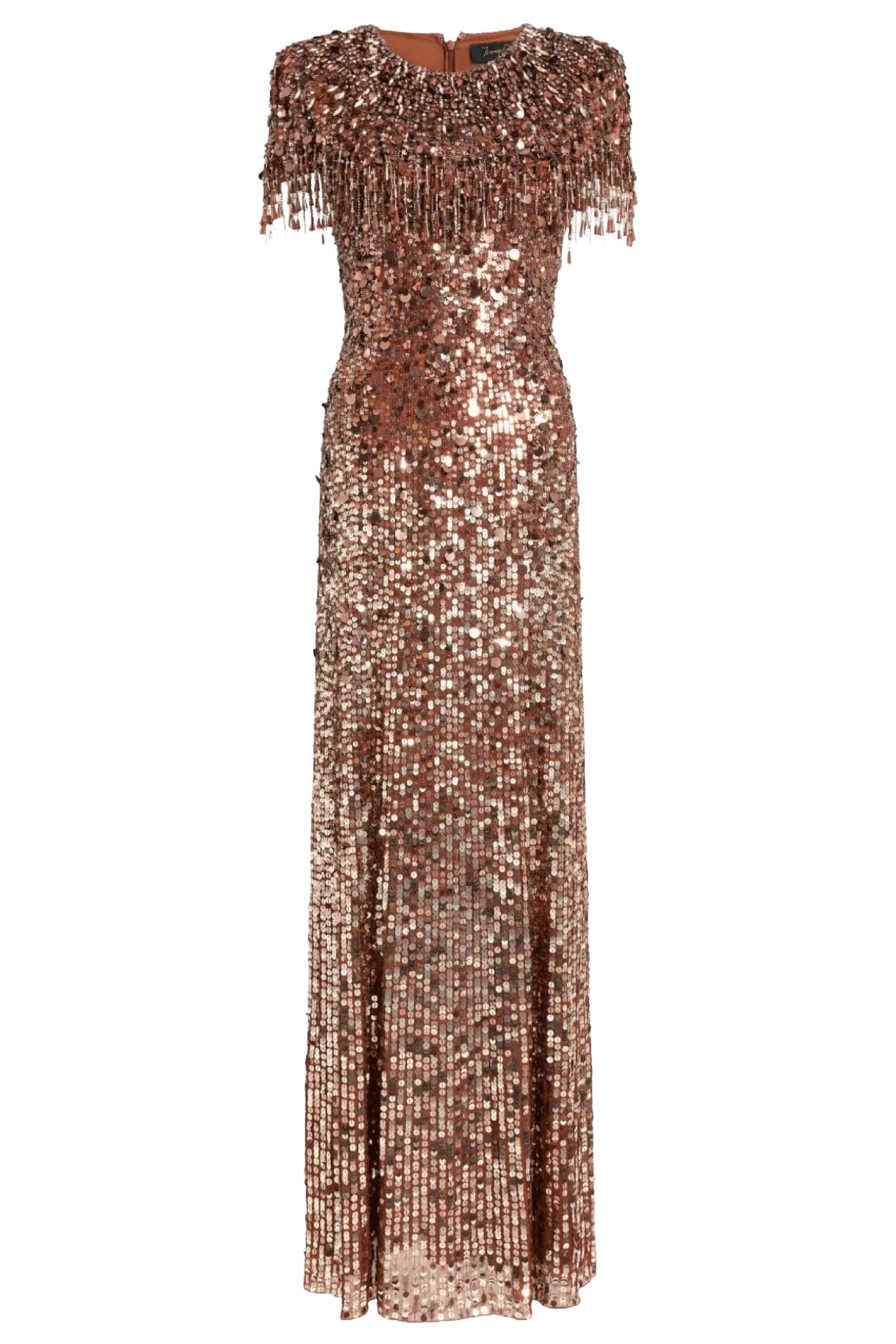 Eugenie Sequin Fringe Gown - ALBOUSHIYA - district 5 - dubai - riyadh - abaya - dresses - designers - evening wear - luxury - elegance - craftsmanship - gowns - cocktail dresses - collections - georges