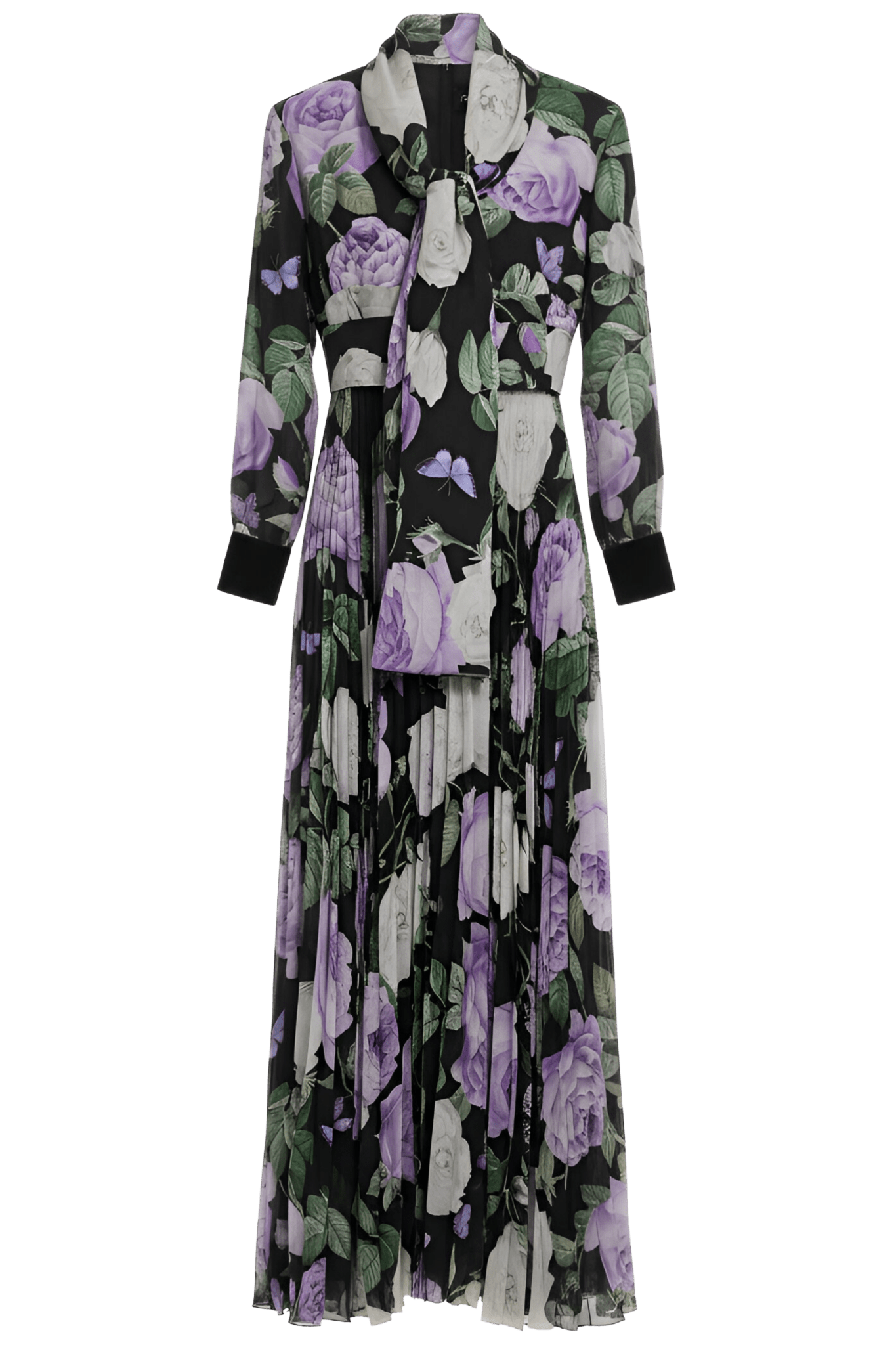 Floral Chiffon Gown - ALBOUSHIYA - district 5 - dubai - riyadh - abaya - dresses - designers - evening wear - luxury - elegance - craftsmanship - gowns - cocktail dresses - collections - georges