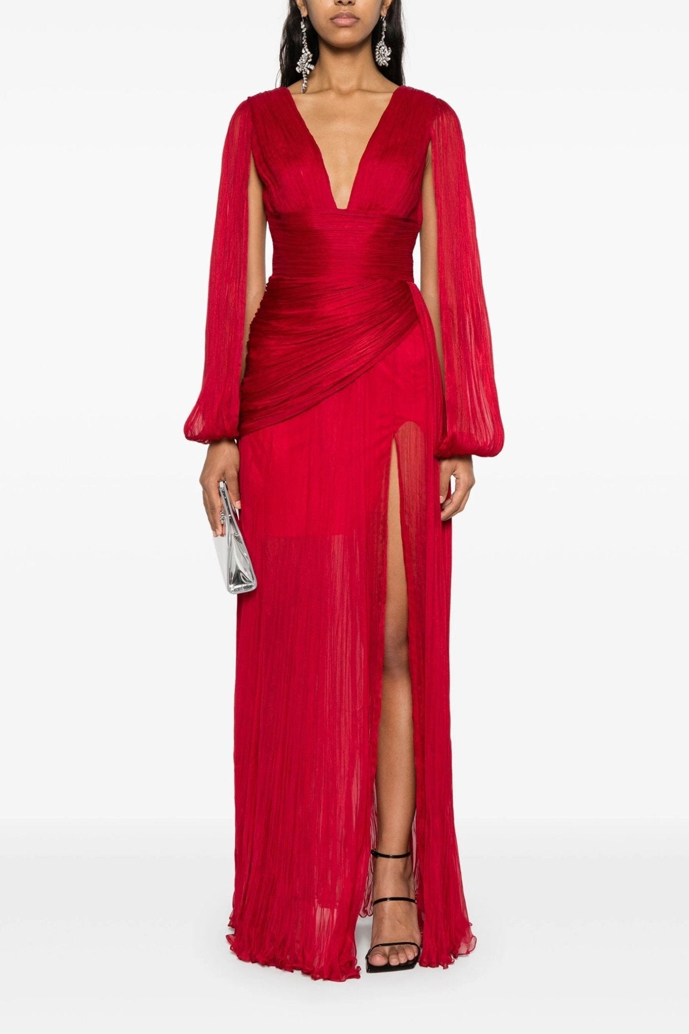 Leona Plissé Maxi Dress - ALBOUSHIYA - district 5 - dubai - riyadh - abaya - dresses - designers - evening wear - luxury - elegance - craftsmanship - gowns - cocktail dresses - collections - georges