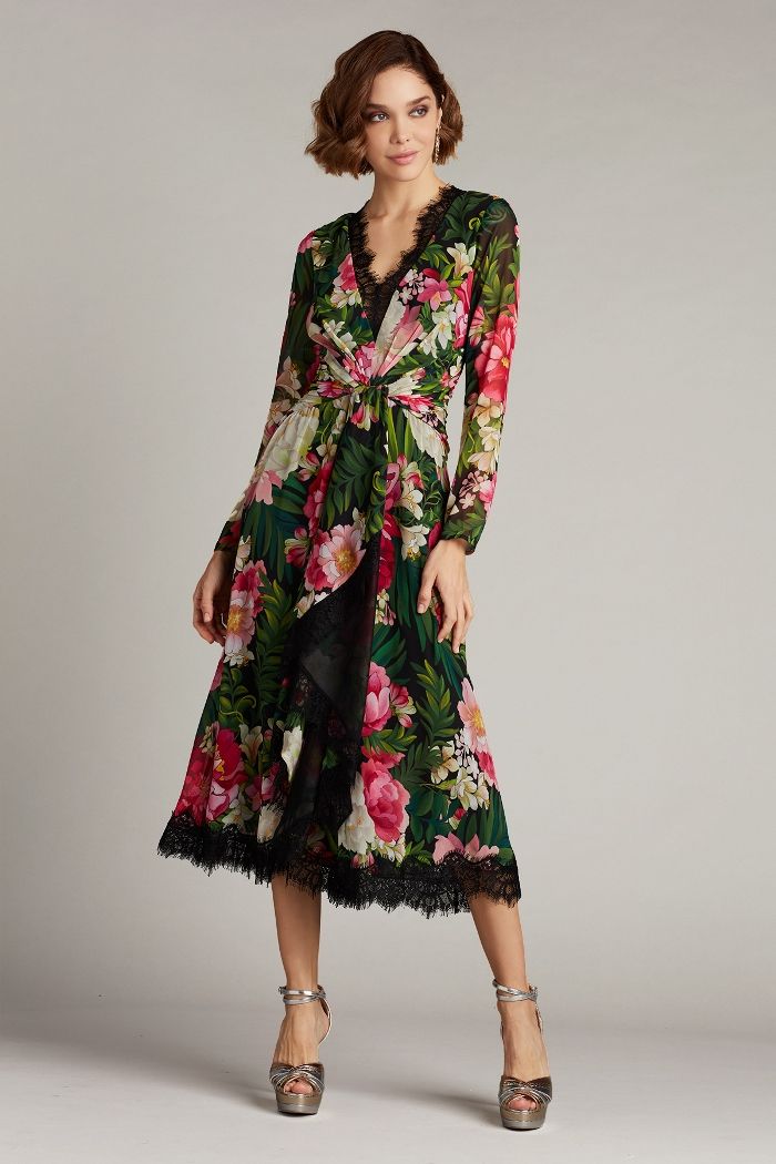 Lola Floral Midi - ALBOUSHIYA - district 5 - dubai - riyadh - abaya - dresses - designers - evening wear - luxury - elegance - craftsmanship - gowns - cocktail dresses - collections - georges