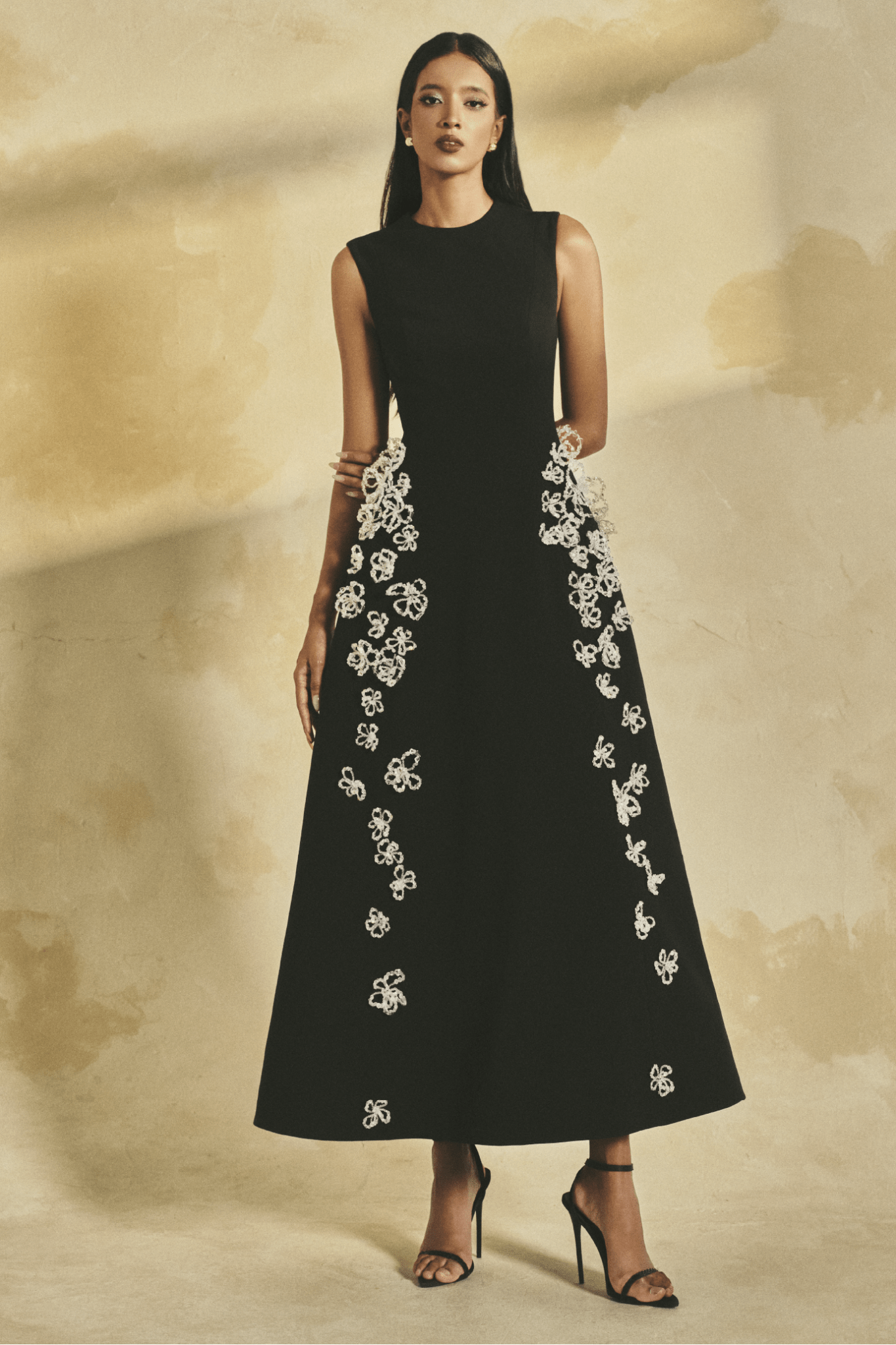 Midnight Garden Gown - ALBOUSHIYA - district 5 - dubai - riyadh - abaya - dresses - designers - evening wear - luxury - elegance - craftsmanship - gowns - cocktail dresses - collections - georges