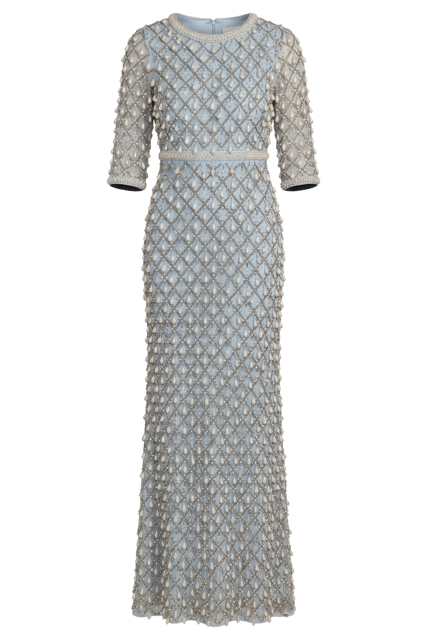 Pearl Embellished Gown - ALBOUSHIYA - district 5 - dubai - riyadh - abaya - dresses - designers - evening wear - luxury - elegance - craftsmanship - gowns - cocktail dresses - collections - georges