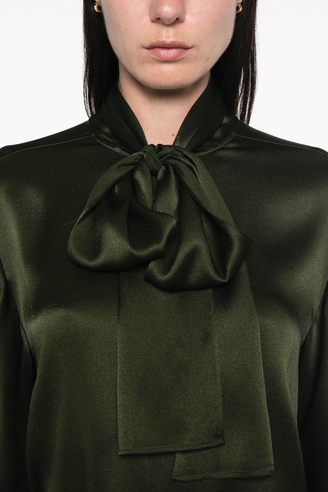 Pussy - bow Blouse - ALBOUSHIYA - district 5 - dubai - riyadh - abaya - dresses - designers - evening wear - luxury - elegance - craftsmanship - gowns - cocktail dresses - collections - georges