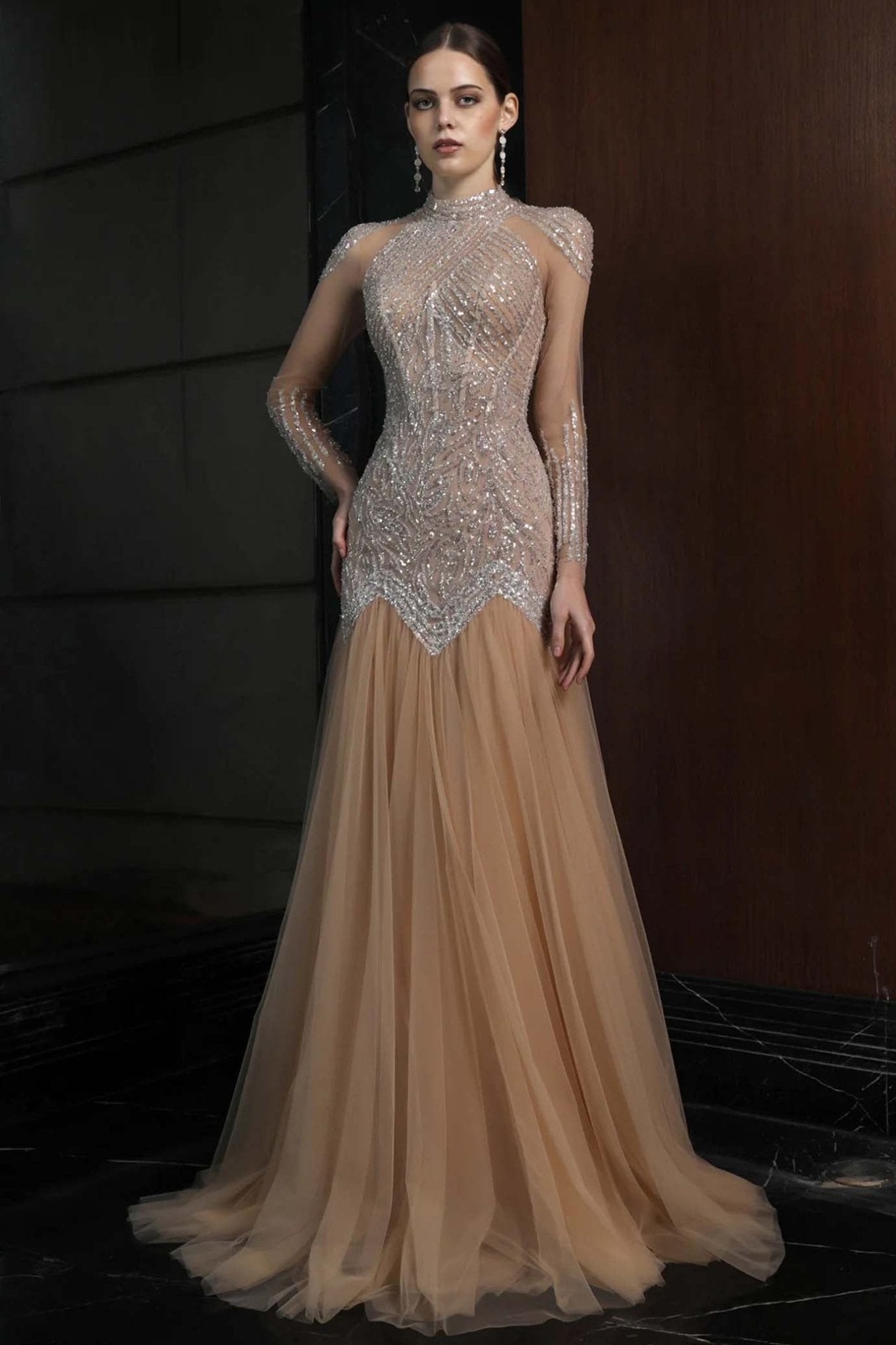Radiant Majesty Gown - ALBOUSHIYA - district 5 - dubai - riyadh - abaya - dresses - designers - evening wear - luxury - elegance - craftsmanship - gowns - cocktail dresses - collections - georges