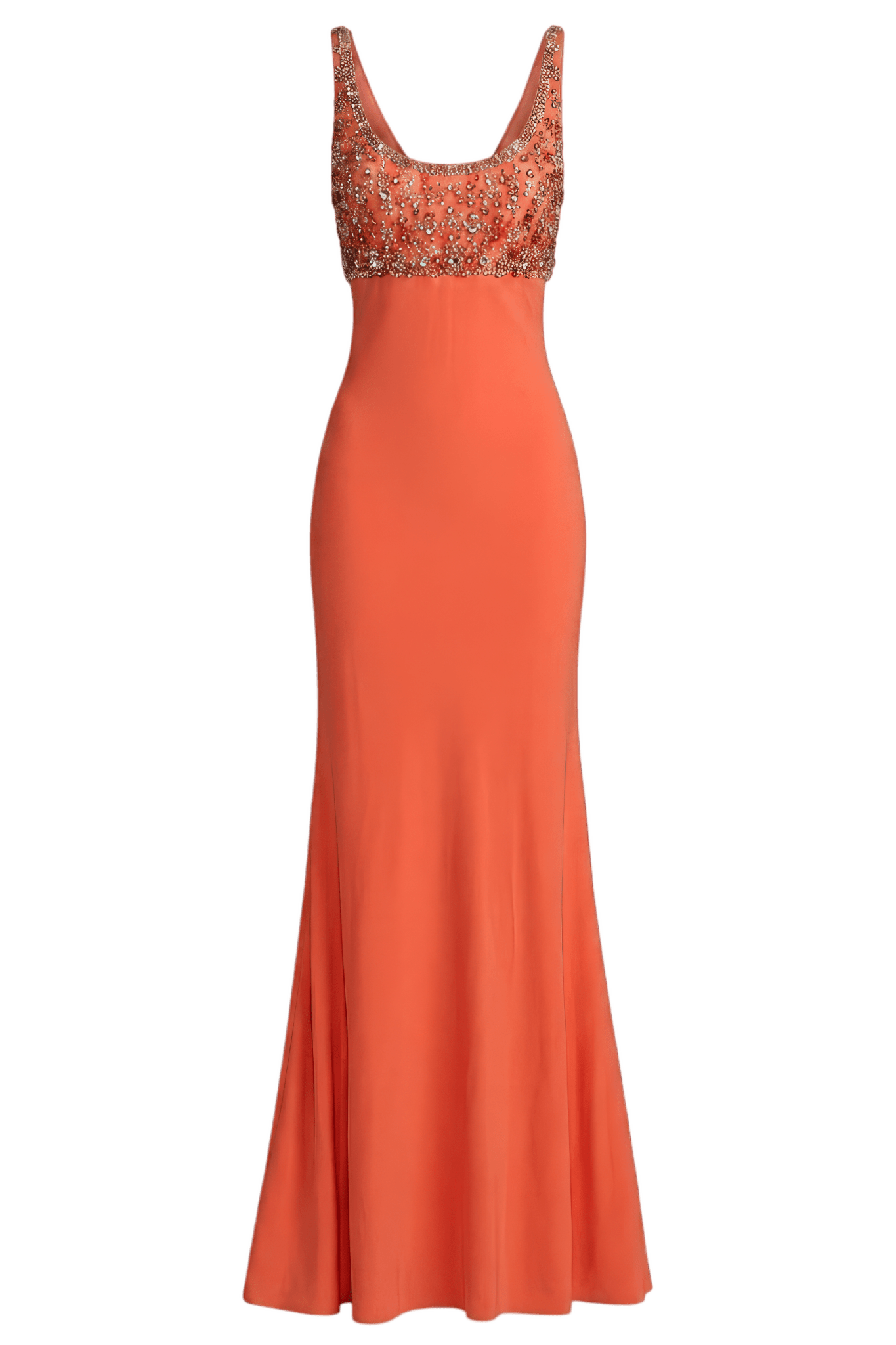 Sleeveless Scoop Neck Embellished Jersey Gown - ALBOUSHIYA - district 5 - dubai - riyadh - abaya - dresses - designers - evening wear - luxury - elegance - craftsmanship - gowns - cocktail dresses - collections - georges