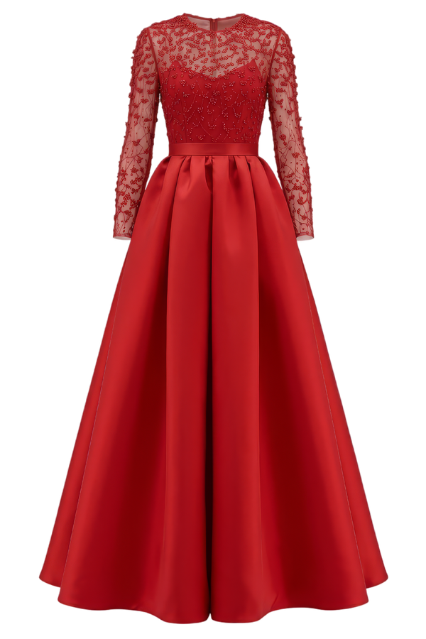 Eloise Red Douchesse Gown