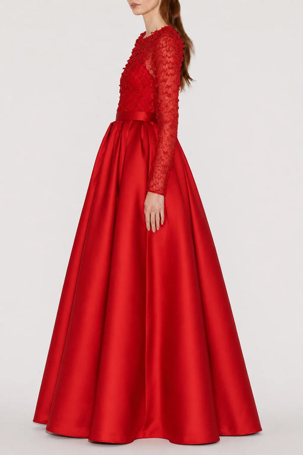 Eloise Red Douchesse Gown