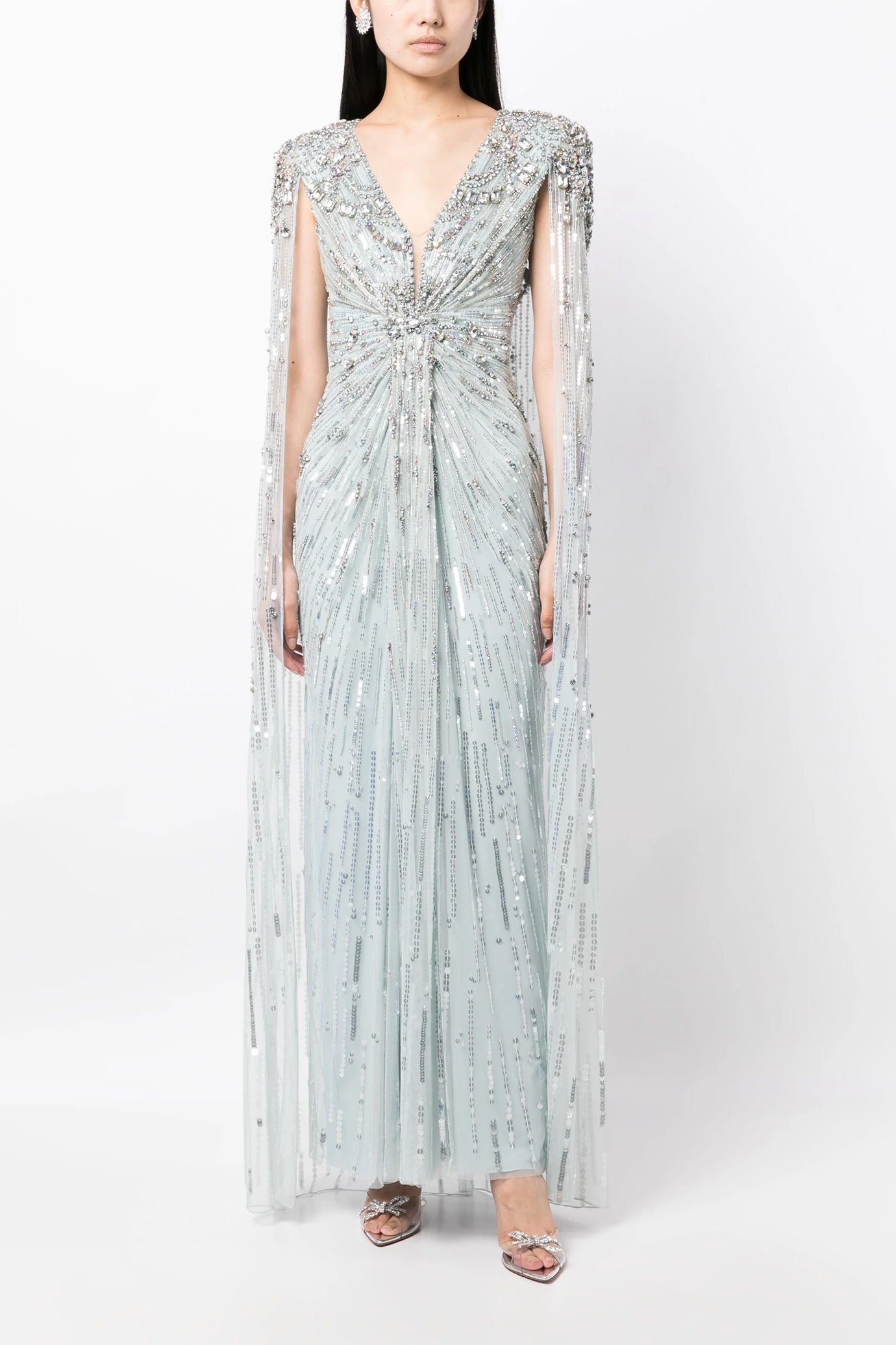 Lotus Lady sequin-embellished gown