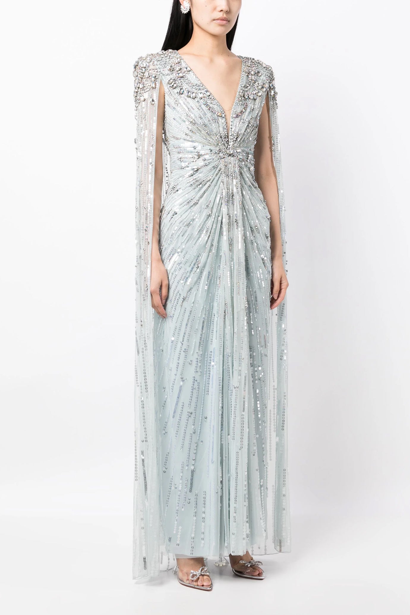Lotus Lady sequin-embellished gown