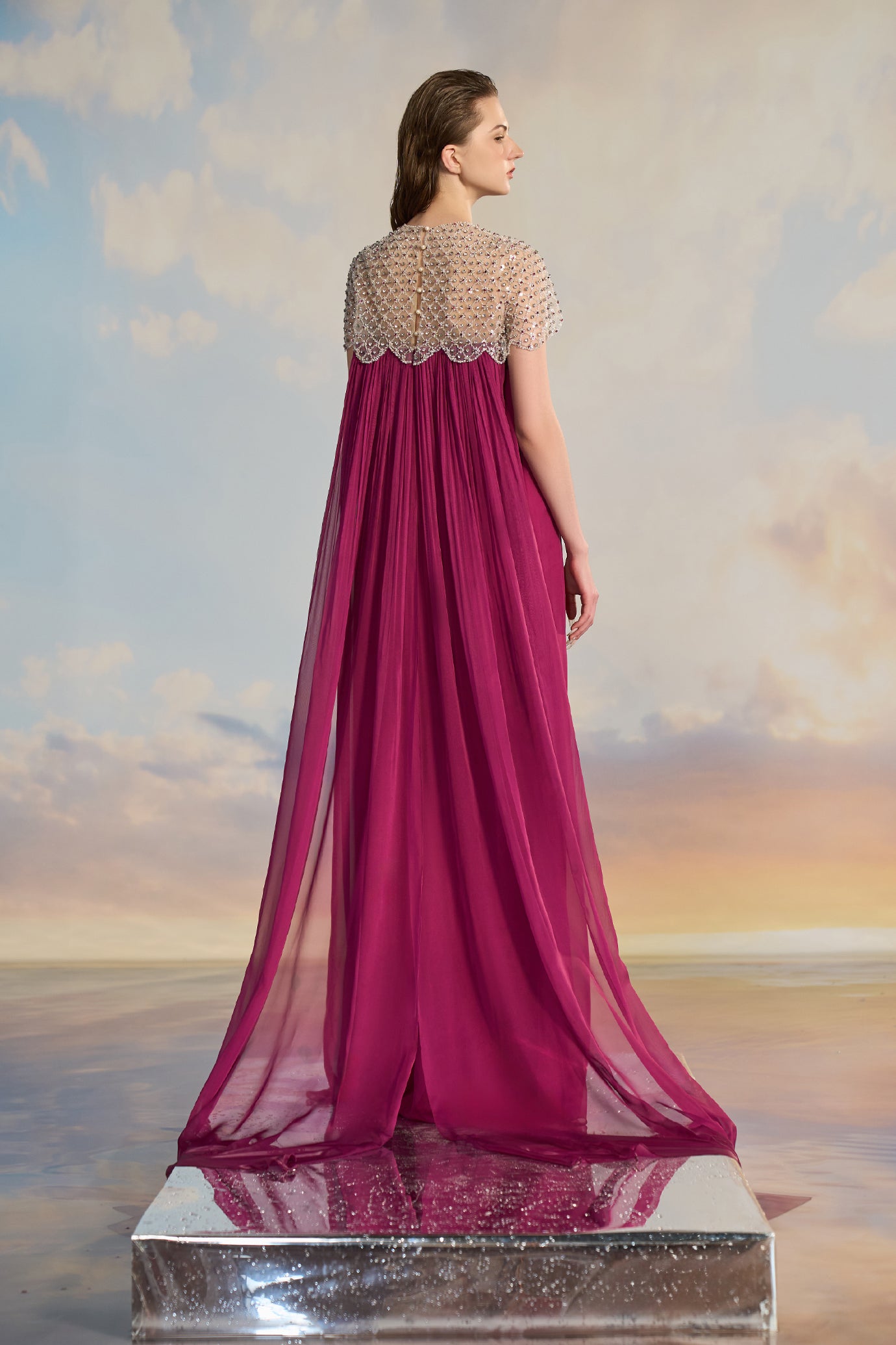 Chiffon Pleated Dress