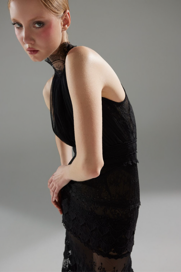 Chiffon & Lace Gown