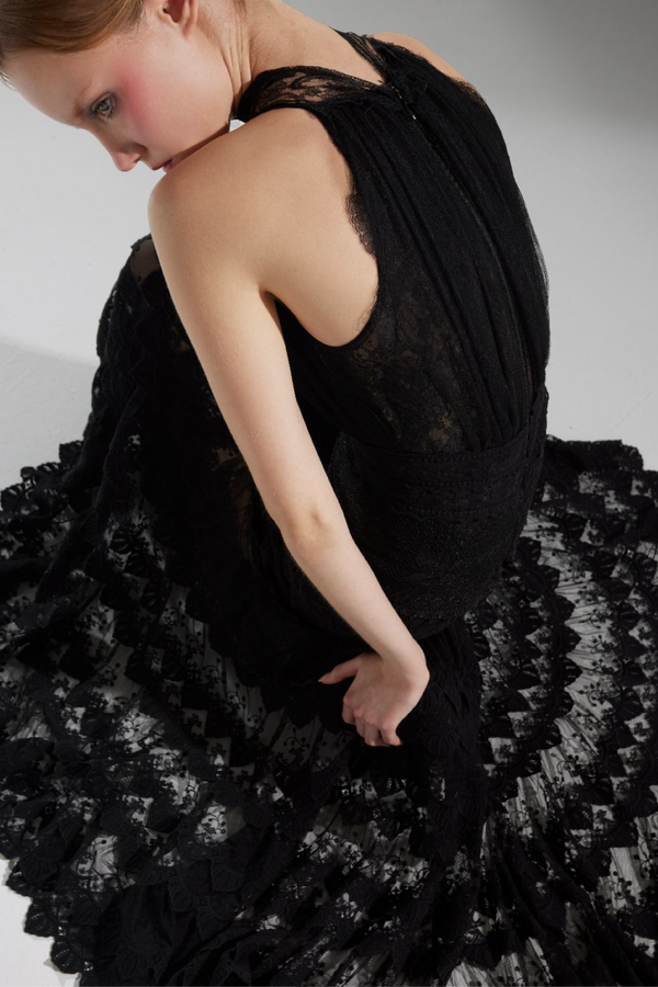 Chiffon & Lace Gown