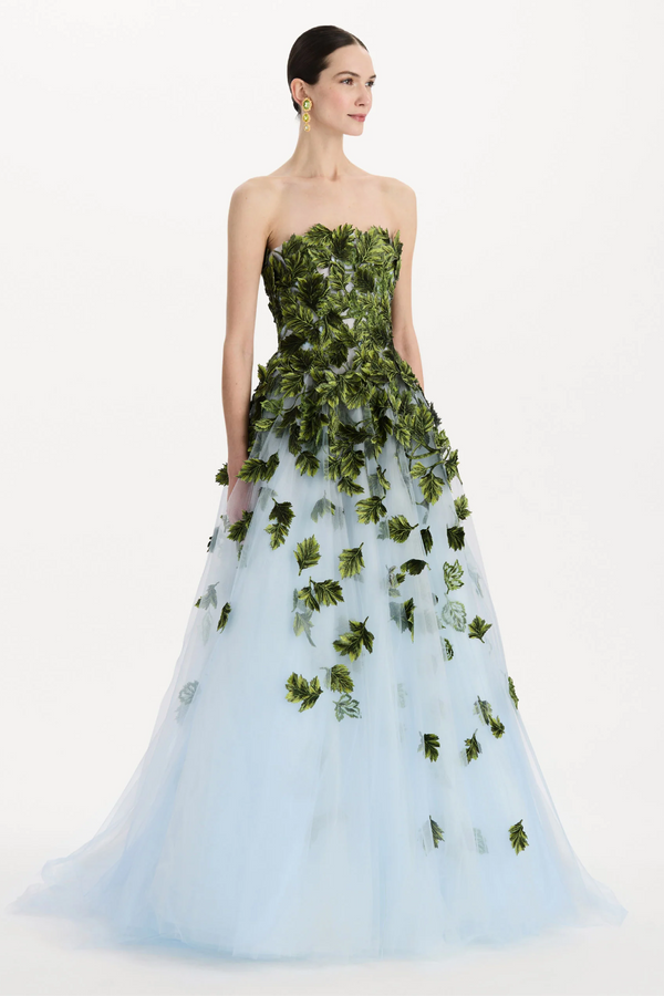Maple Leaf Appliqué Gown