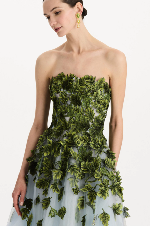 Maple Leaf Appliqué Gown