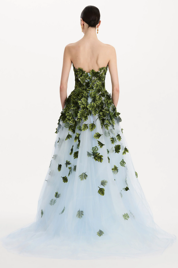 Maple Leaf Appliqué Gown