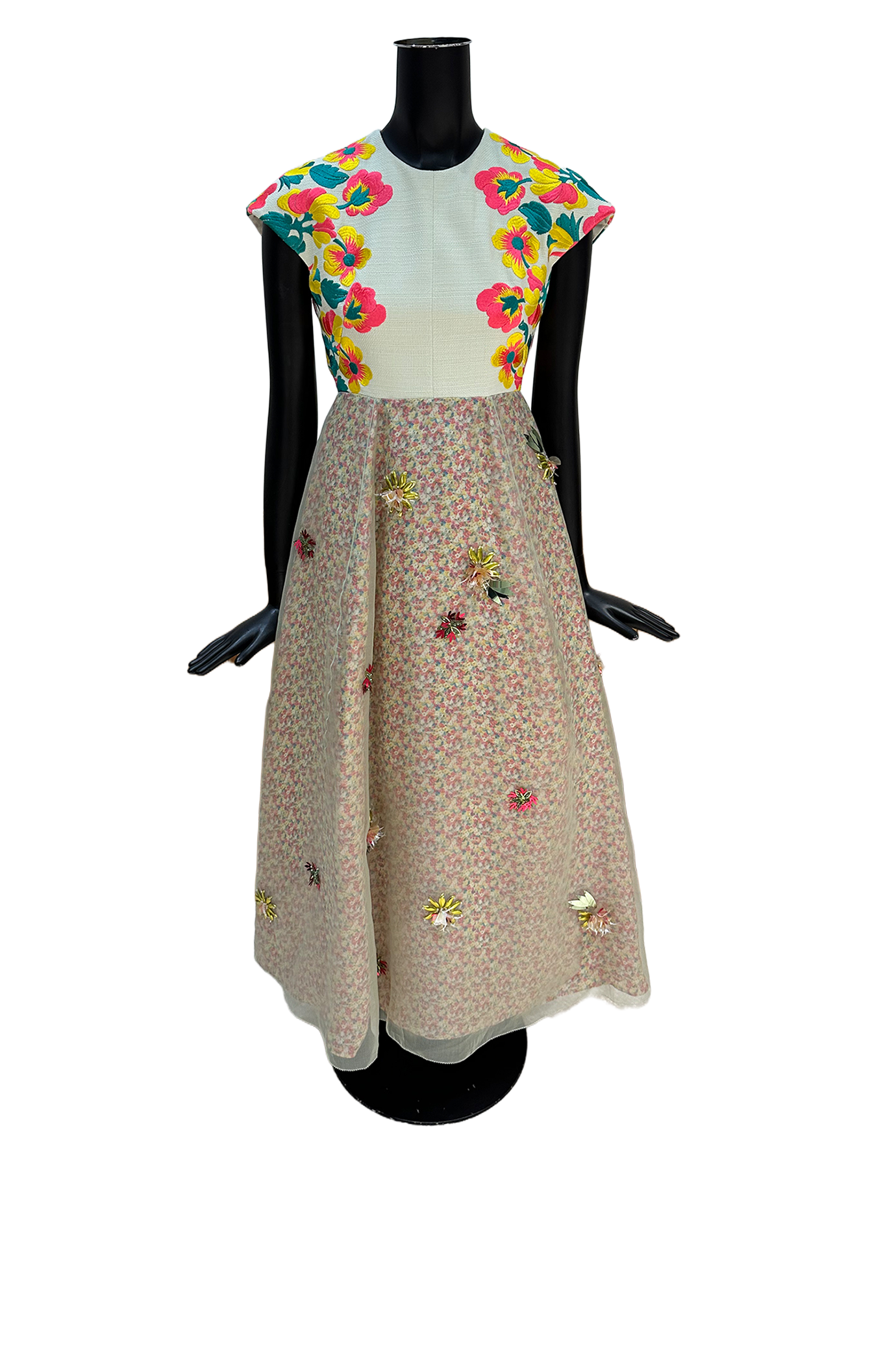 Embroidered Floral Gown