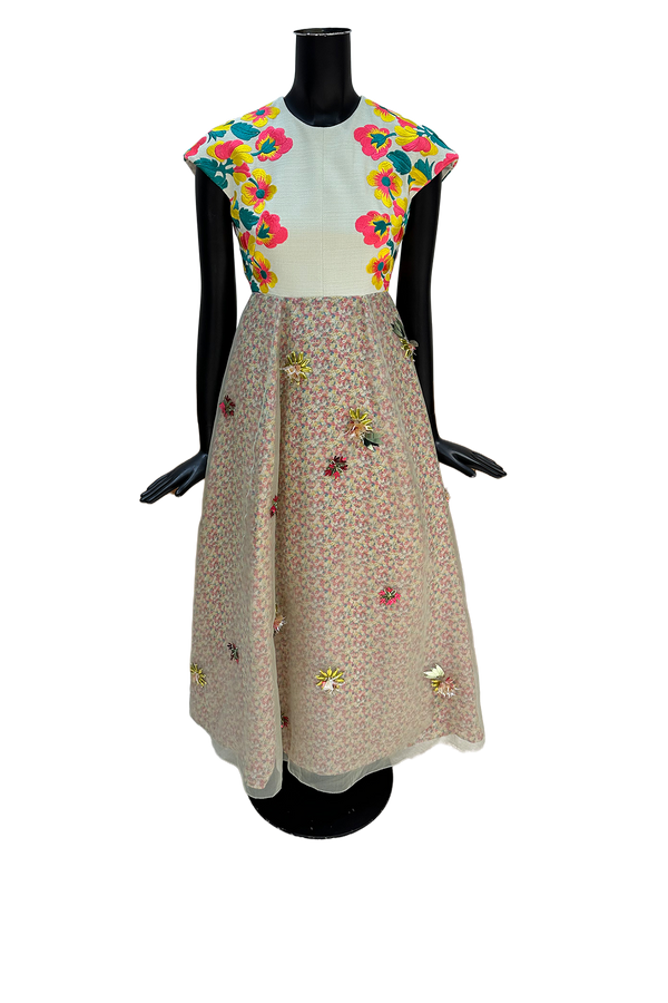 Embroidered Floral Gown