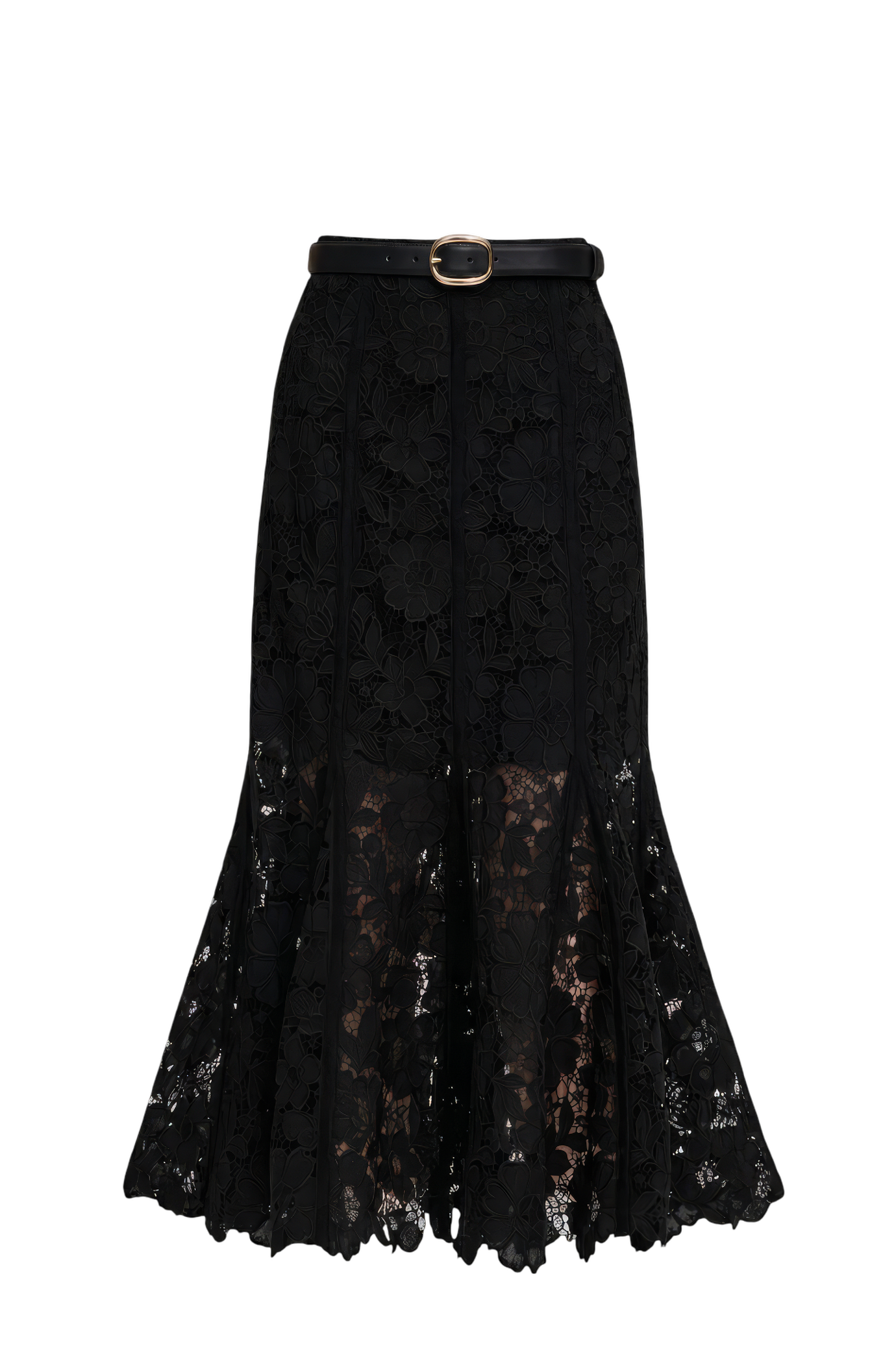 Black Lace Midi Skirt