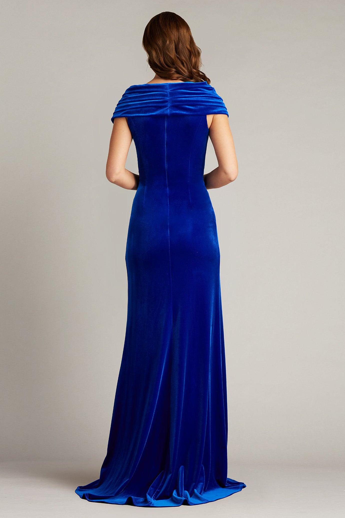 Alvarez Velvet Waterfall Drape Gown