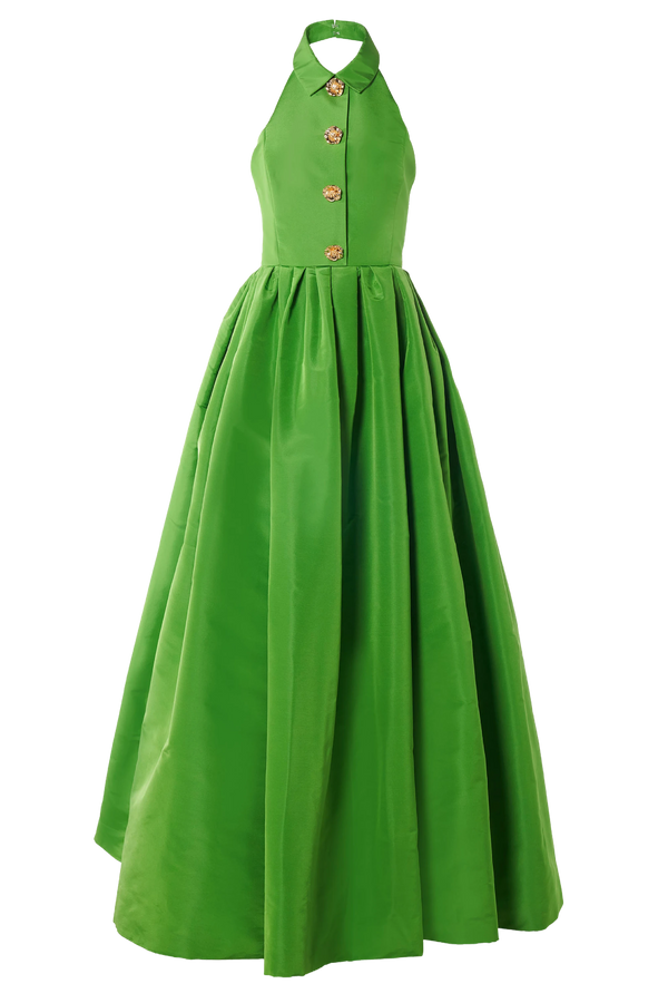 Collared Halterneck Gown