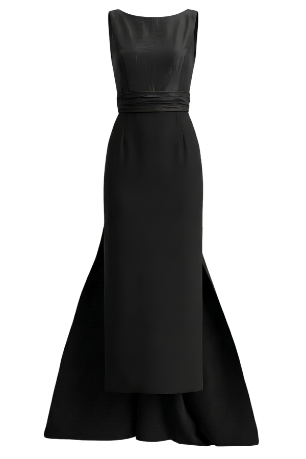 Column Gown with Back Bow