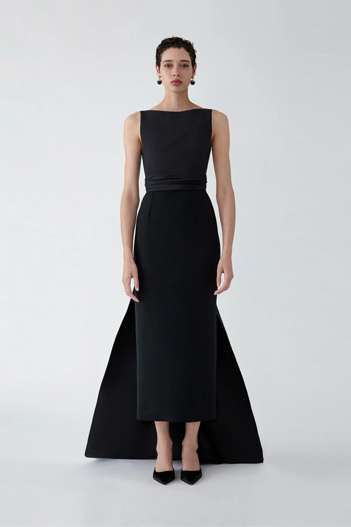 Column Gown with Back Bow