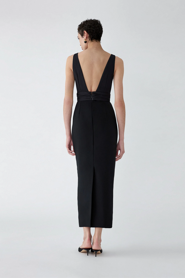 Column Gown with Back Bow