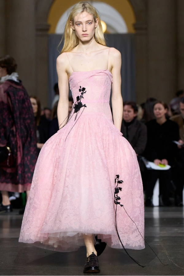 Floral Lace Tulle Sleeveless Midi Dress
