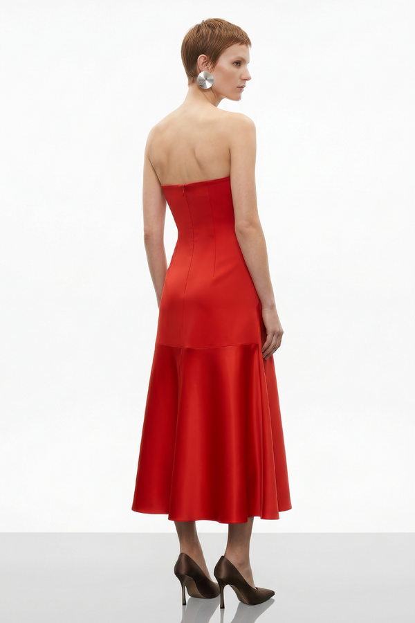 Edison Midi Dress in Red
