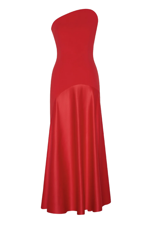 Edison Midi Dress in Red