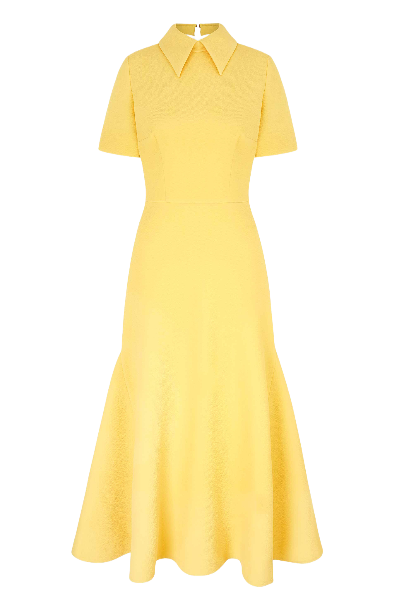 Eman Dress In Custard Yellow Double Crepe