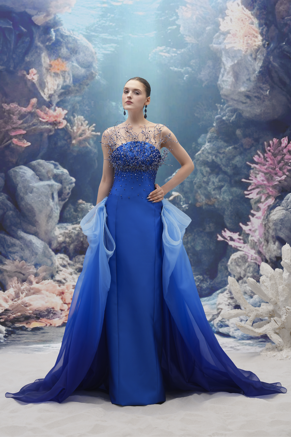 Ondina Queen Taffeta & Organza Dress