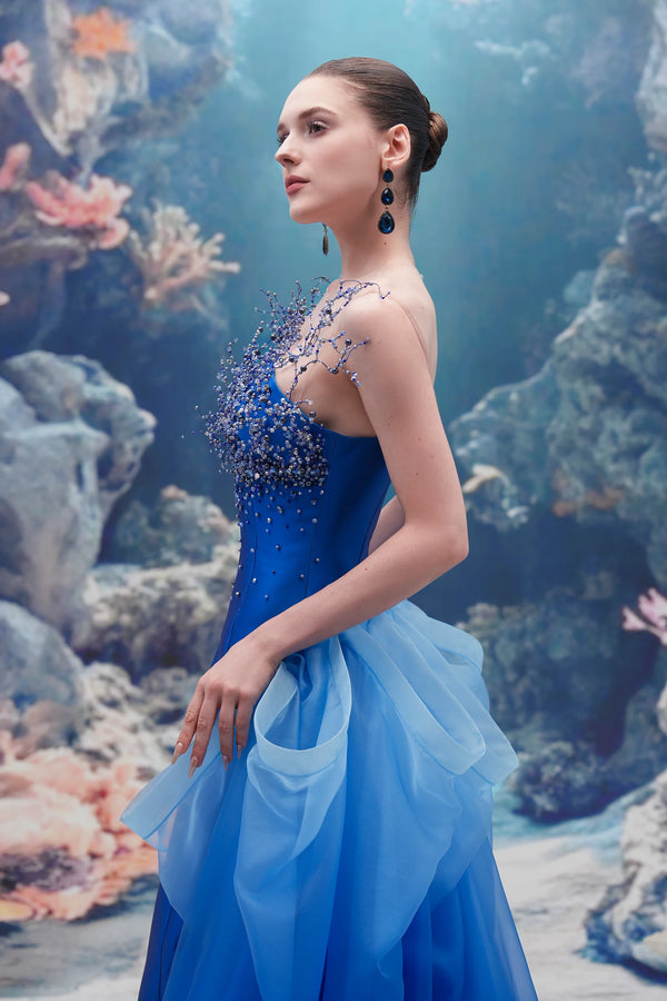 Ondina Queen Taffeta & Organza Dress
