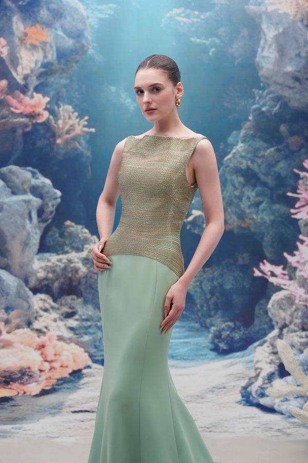 Mint Mirae Crepe Dress