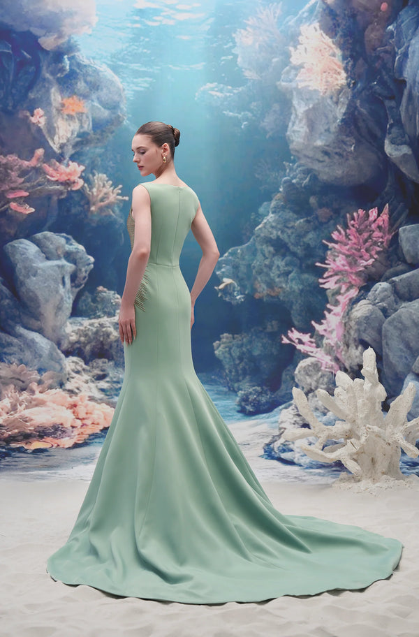 Mint Mirae Crepe Dress