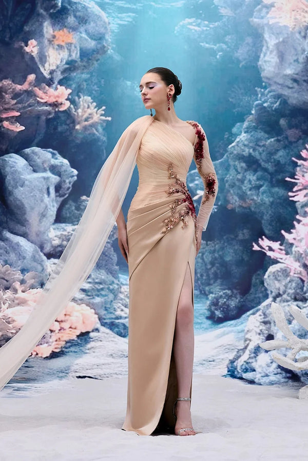Irene Tulle & Silk Taffeta Gown