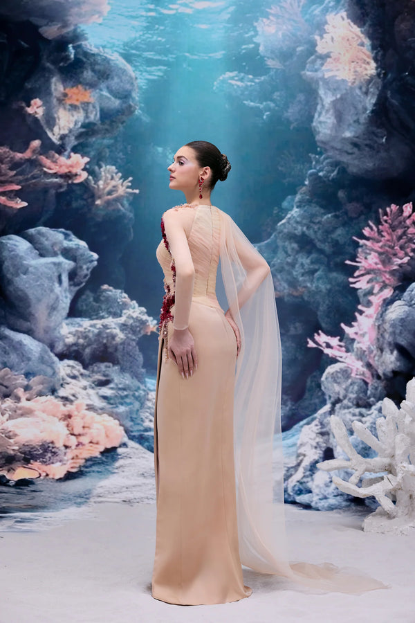 Irene Tulle & Silk Taffeta Gown