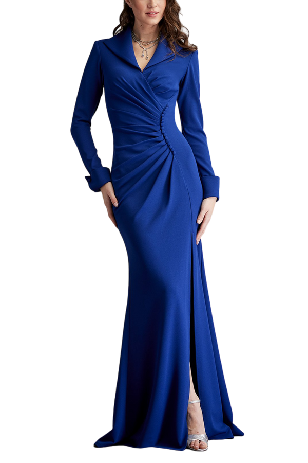 Jerico Ruched French Cuff Gown