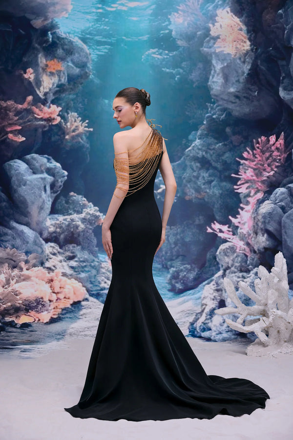 Thalia Crepe Gown