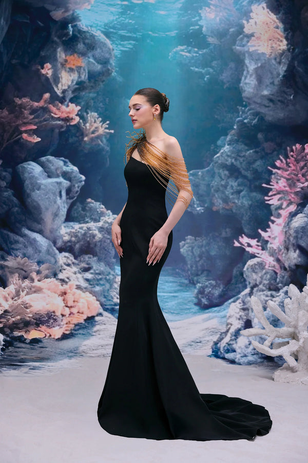 Thalia Crepe Gown